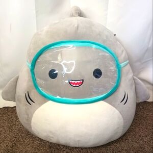 Squishmallows Gordon The Shark Plush With Goggles Sea Life Squad Medium 18 X 20